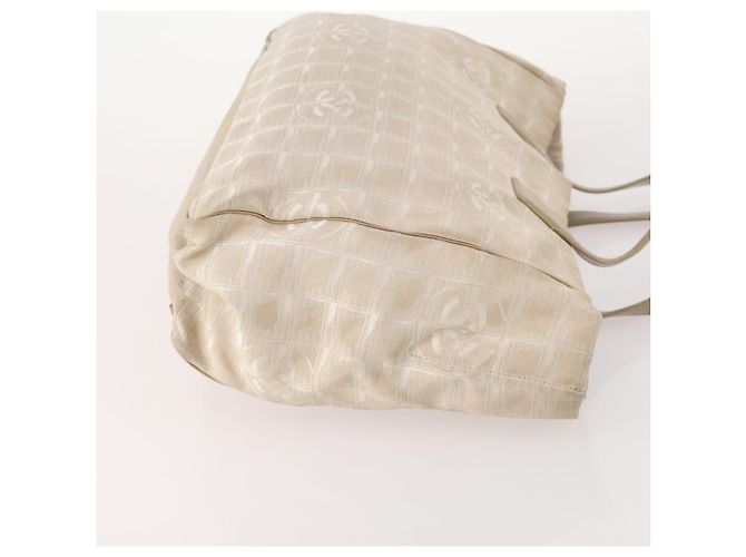 CHANEL Nueva Bolsa Tote de Viaje de Nylon 3 Set Beige CC Auth ep13033 - vista 4