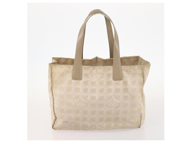 CHANEL Nueva Bolsa Tote de Viaje de Nylon 3 Set Beige CC Auth ep13033 - vista 9