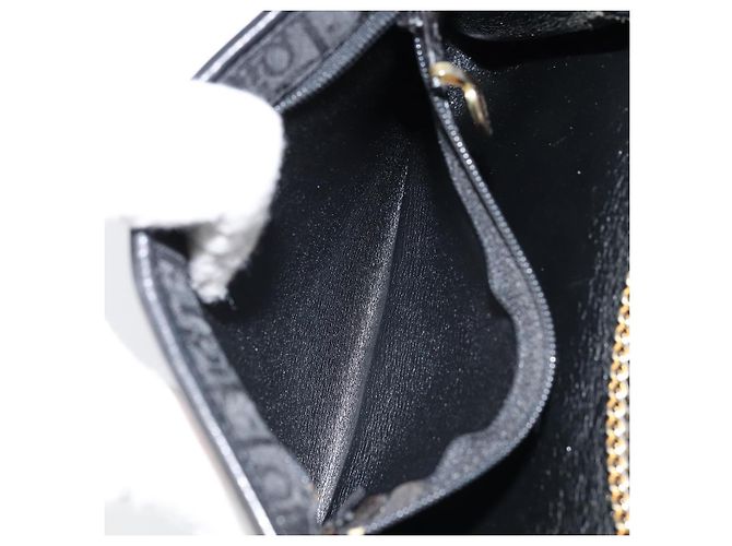 Borsa a spalla in tela Trotter Christian Dior nera e oro Auth bs33658 Nero D'oro - vista 12