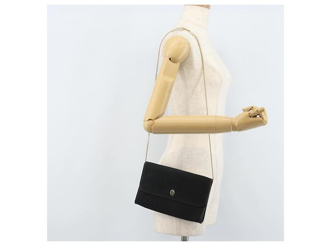 Borsa a spalla in tela Trotter Christian Dior nera e oro Auth bs33658 Nero D'oro - vista 21
