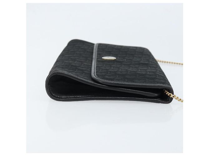 Borsa a spalla in tela Trotter Christian Dior nera e oro Auth bs33658 Nero D'oro - vista 3