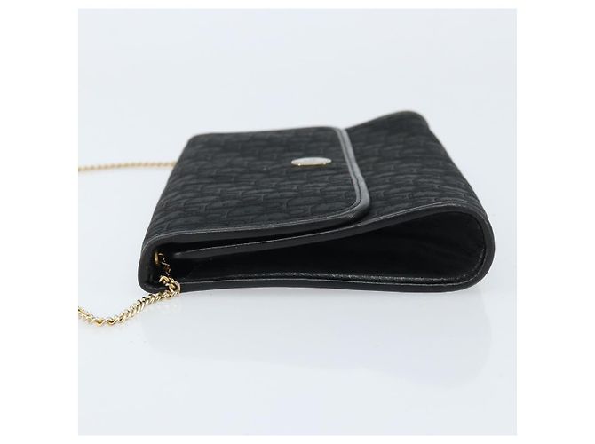 Borsa a spalla in tela Trotter Christian Dior nera e oro Auth bs33658 Nero D'oro - vista 4