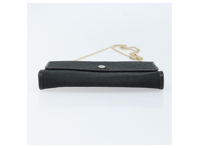 Borsa a spalla in tela Trotter Christian Dior nera e oro Auth bs33658 Nero D'oro - vista 5