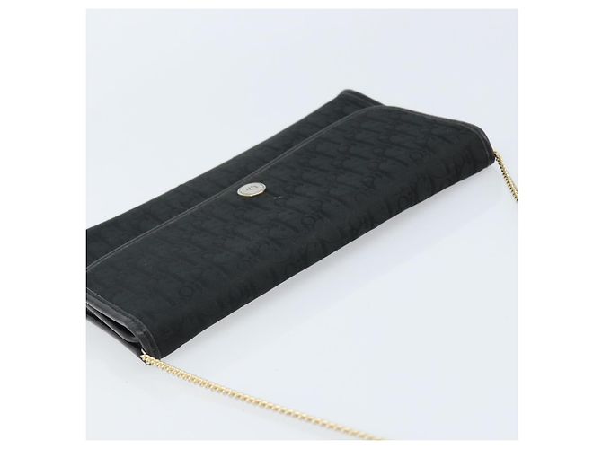 Borsa a spalla in tela Trotter Christian Dior nera e oro Auth bs33658 Nero D'oro - vista 6