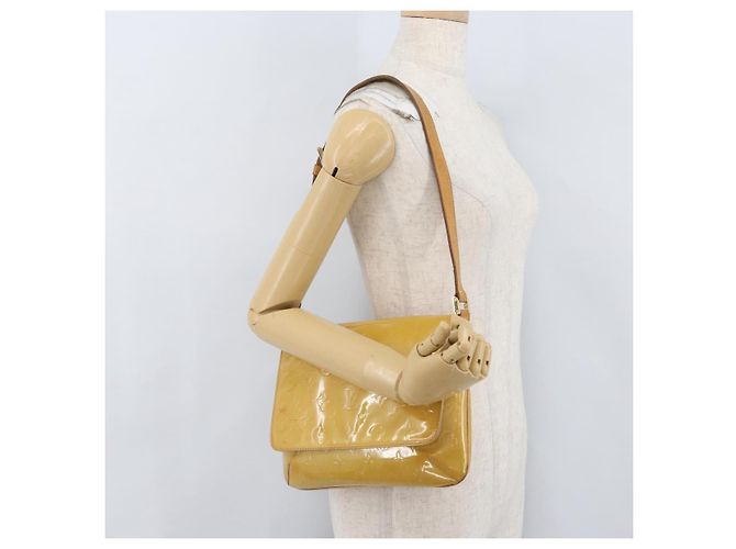LOUIS VUITTON Bolsa Thompson Street Monogram Vernis Beige M91301 LV Auth LNZ465 - vista 21