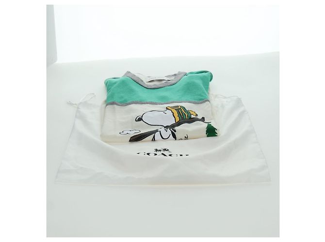 Coach Camiseta de manga corta Snoopy de algodón blanco Auth 166916M - vista 13