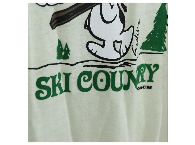 Coach Camiseta de manga corta Snoopy de algodón blanco Auth 166916M - vista 6