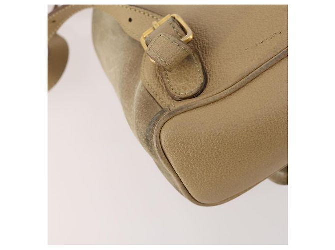 Zaino in pelle scamosciata nera e oro GUCCI Bamboo 003 2058 0030 Auth BA10404 Nero D'oro - vista 9