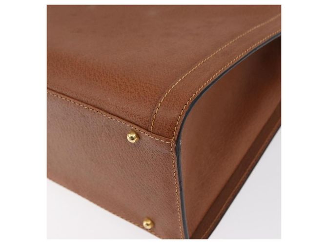 Borsa a mano in pelle Gucci Bamboo marrone oro 002 123 0260 Auth 172890 D'oro - vista 14