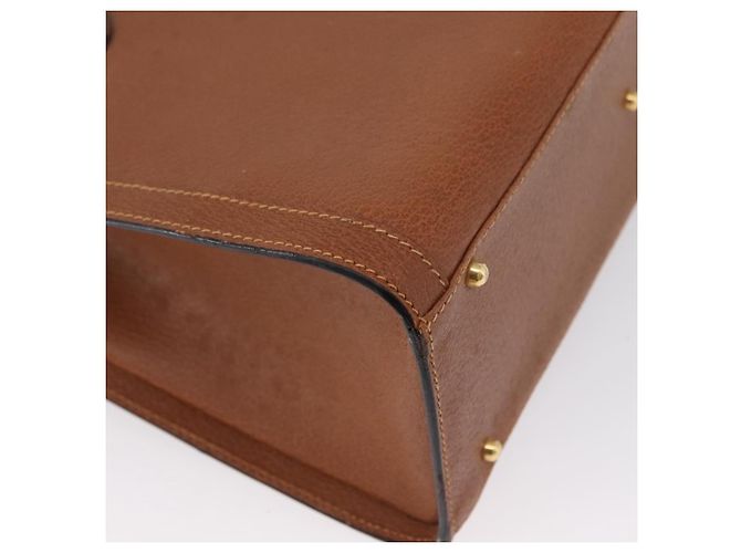 Borsa a mano in pelle Gucci Bamboo marrone oro 002 123 0260 Auth 172890 D'oro - vista 15