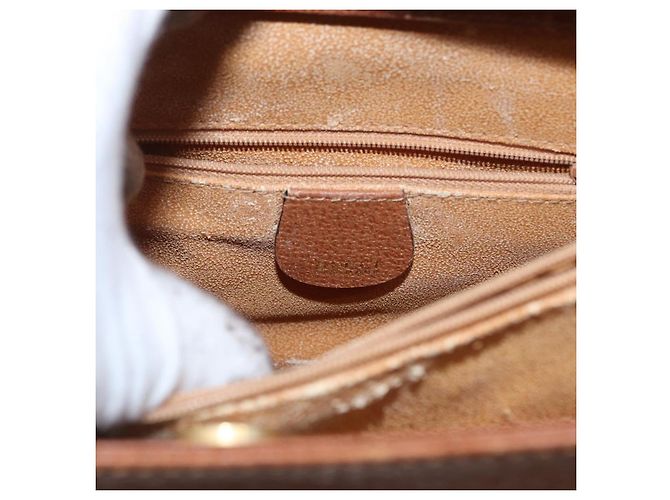 Borsa a mano in pelle Gucci Bamboo marrone oro 002 123 0260 Auth 172890 D'oro - vista 17