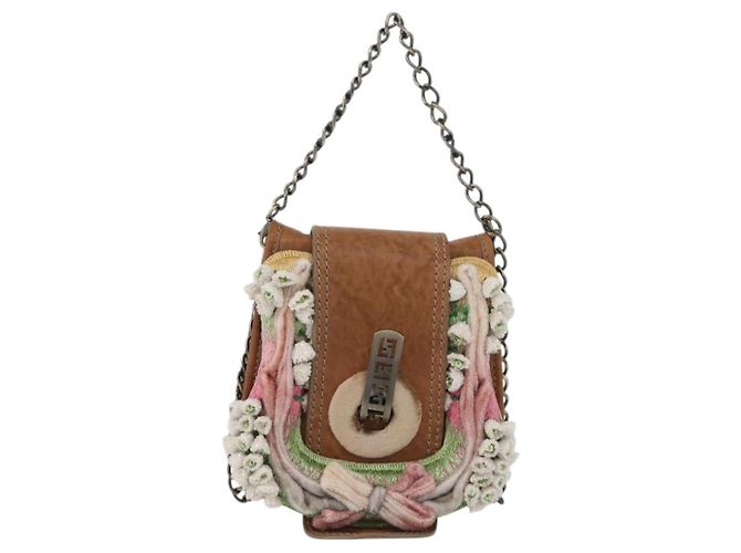 Borsa a Spalla FENDI in Pelle 2 in 1 Marrone Auth 171467V - vista 13