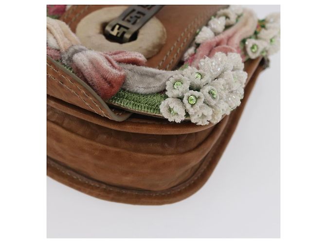 Borsa a Spalla FENDI in Pelle 2 in 1 Marrone Auth 171467V - vista 17