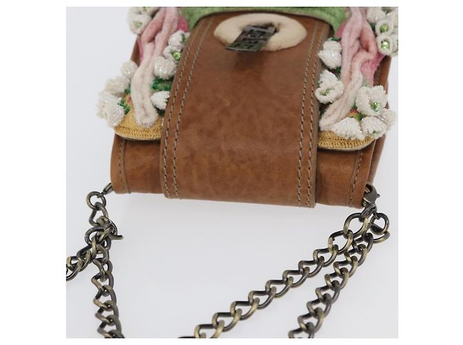 Borsa a Spalla FENDI in Pelle 2 in 1 Marrone Auth 171467V - vista 6