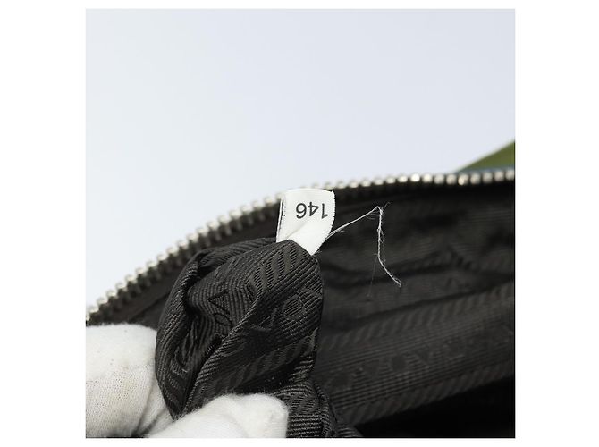 Borsa a Spalla PRADA Nylon Khaki Argento Autentica 172848 Cachi - vista 12