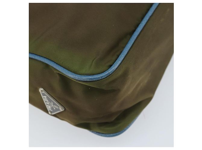 Borsa a Spalla PRADA Nylon Khaki Argento Autentica 172848 Cachi - vista 14