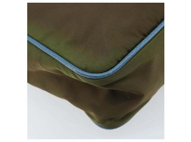 Borsa a Spalla PRADA Nylon Khaki Argento Autentica 172848 Cachi - vista 16