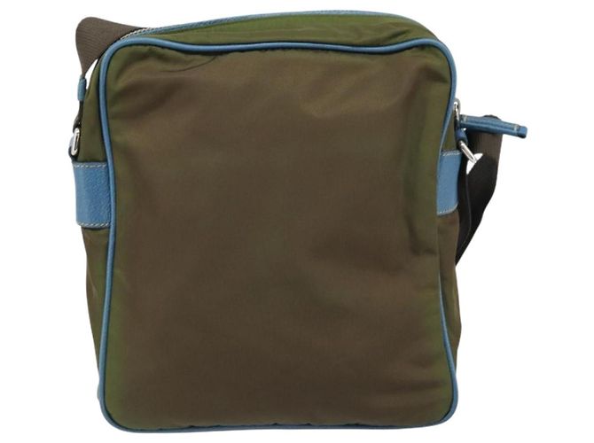 Borsa a Spalla PRADA Nylon Khaki Argento Autentica 172848 Cachi - vista 2