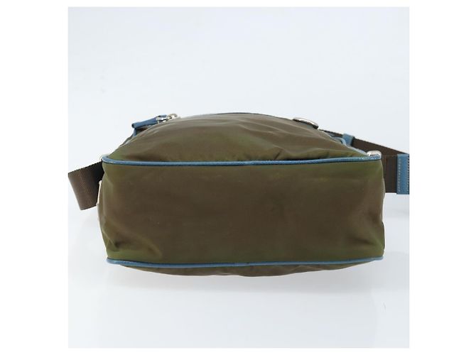 Borsa a Spalla PRADA Nylon Khaki Argento Autentica 172848 Cachi - vista 5