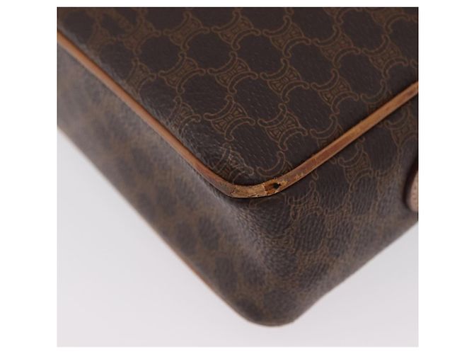 Céline Borsa a Spalla in Tela Macadam CELINE in Pelle PVC Marrone Oro Auth ki6508 D'oro - vista 16