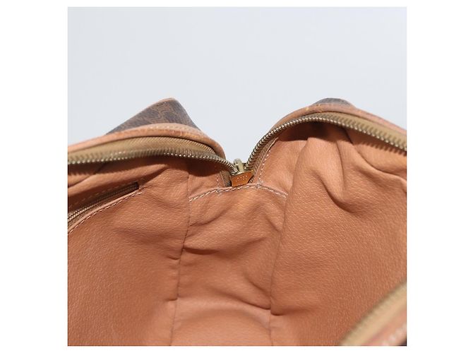 Céline Borsa a Spalla in Tela Macadam CELINE in Pelle PVC Marrone Oro Auth ki6508 D'oro - vista 21