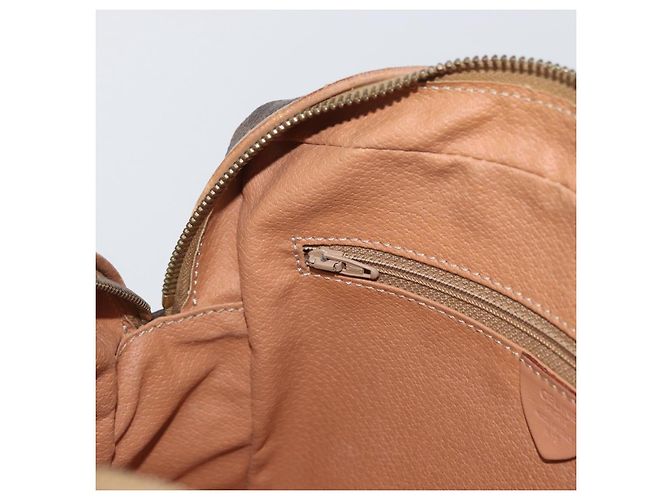 Céline Borsa a Spalla in Tela Macadam CELINE in Pelle PVC Marrone Oro Auth ki6508 D'oro - vista 23