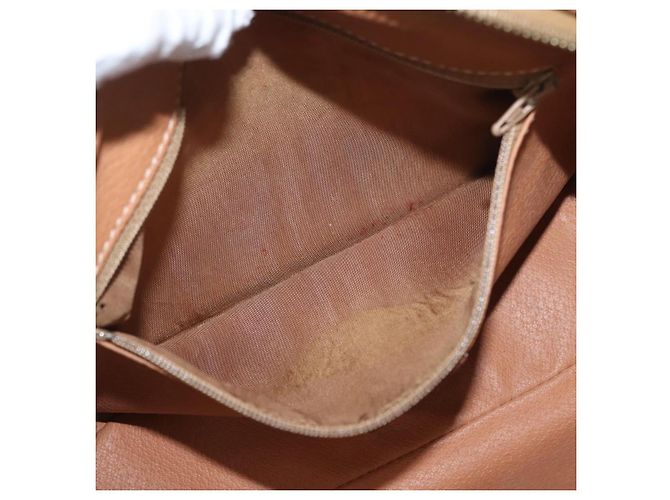 Céline Borsa a Spalla in Tela Macadam CELINE in Pelle PVC Marrone Oro Auth ki6508 D'oro - vista 24