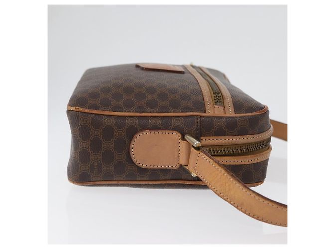 Céline Borsa a Spalla in Tela Macadam CELINE in Pelle PVC Marrone Oro Auth ki6508 D'oro - vista 3