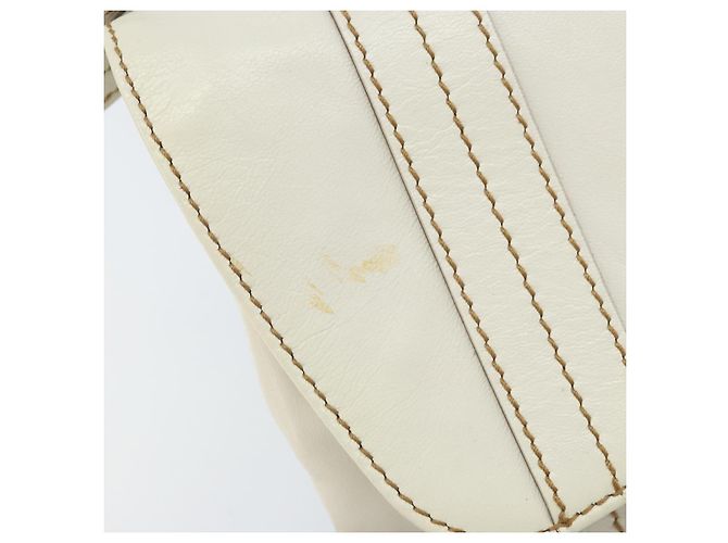 Borsa a mano GUCCI in pelle bianca e argento 113014 Auth 172961 Bianco - vista 10