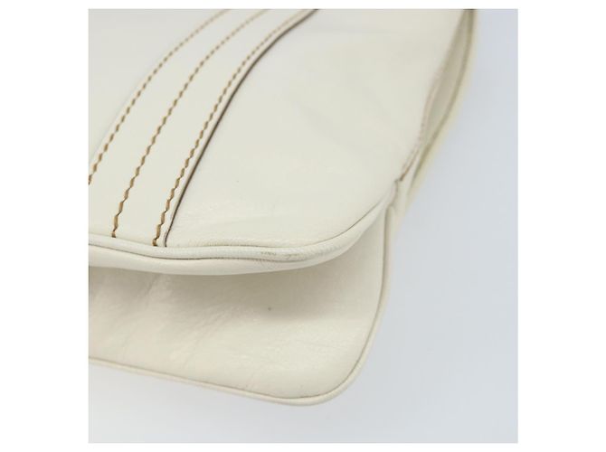 Borsa a mano GUCCI in pelle bianca e argento 113014 Auth 172961 Bianco - vista 15