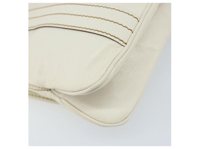 Borsa a mano GUCCI in pelle bianca e argento 113014 Auth 172961 Bianco - vista 16