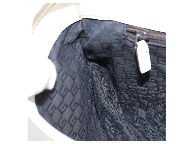 Borsa a mano GUCCI in pelle bianca e argento 113014 Auth 172961 Bianco - vista 21