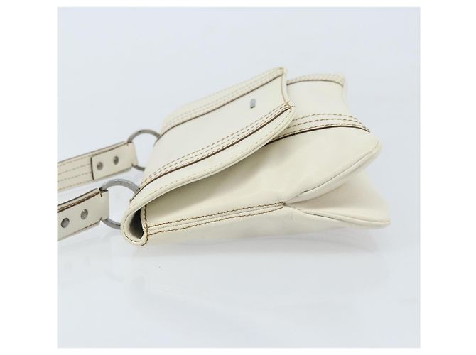Borsa a mano GUCCI in pelle bianca e argento 113014 Auth 172961 Bianco - vista 4