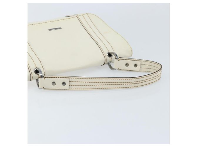 Borsa a mano GUCCI in pelle bianca e argento 113014 Auth 172961 Bianco - vista 7