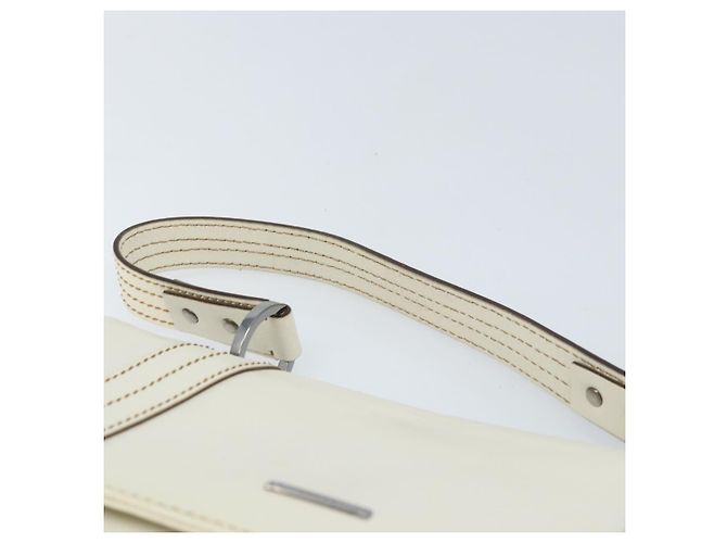 Borsa a mano GUCCI in pelle bianca e argento 113014 Auth 172961 Bianco - vista 8