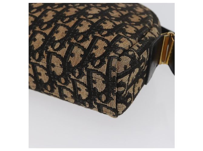 Borsa a Spalla in Tela Trotter Christian Dior Blu Navy Oro Auth 172485 D'oro - vista 14