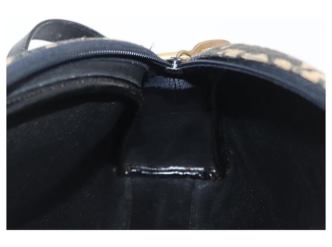 Borsa a Spalla in Tela Trotter Christian Dior Blu Navy Oro Auth 172485 D'oro - vista 18