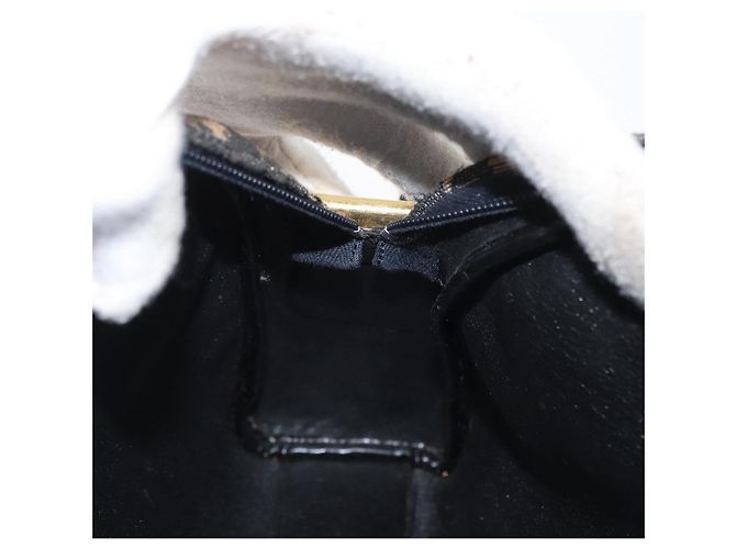 Borsa a Spalla in Tela Trotter Christian Dior Blu Navy Oro Auth 172485 D'oro - vista 19