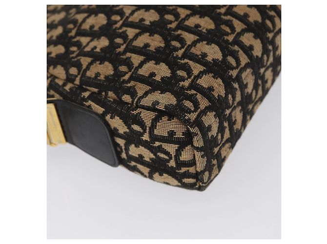 Borsa a Spalla in Tela Trotter Christian Dior Blu Navy Oro Auth 172485 D'oro - vista 9
