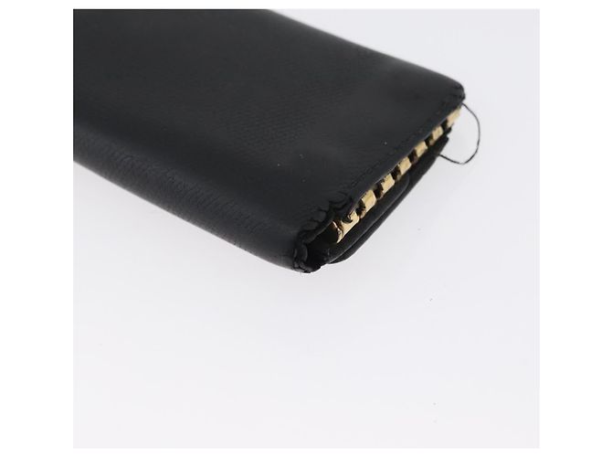 Estojo para chaves CHANEL em couro preto CC Auth 172555 - vista 16