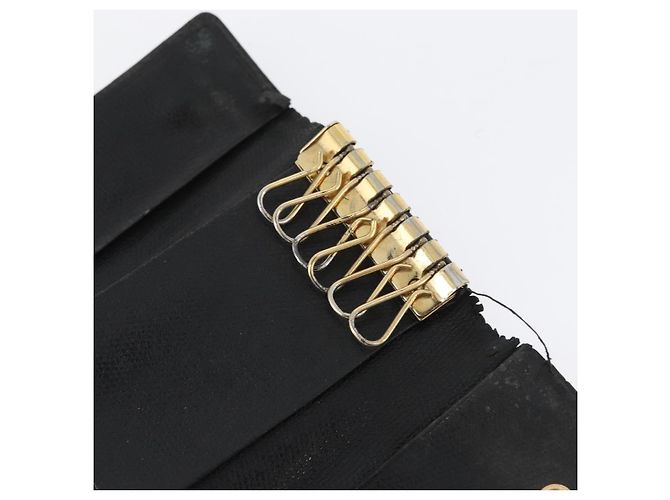 Estojo para chaves CHANEL em couro preto CC Auth 172555 - vista 19