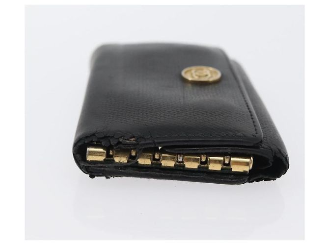 Estojo para chaves CHANEL em couro preto CC Auth 172555 - vista 5
