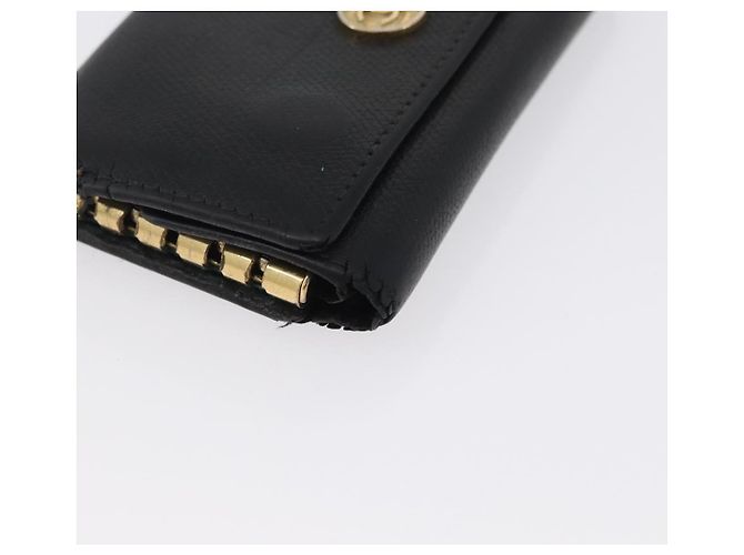 Estojo para chaves CHANEL em couro preto CC Auth 172555 - vista 8