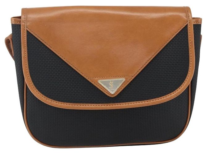 Borsa a Spalla SAINT LAURENT PVC Nero Oro Auth fm5208 D'oro - vista 13
