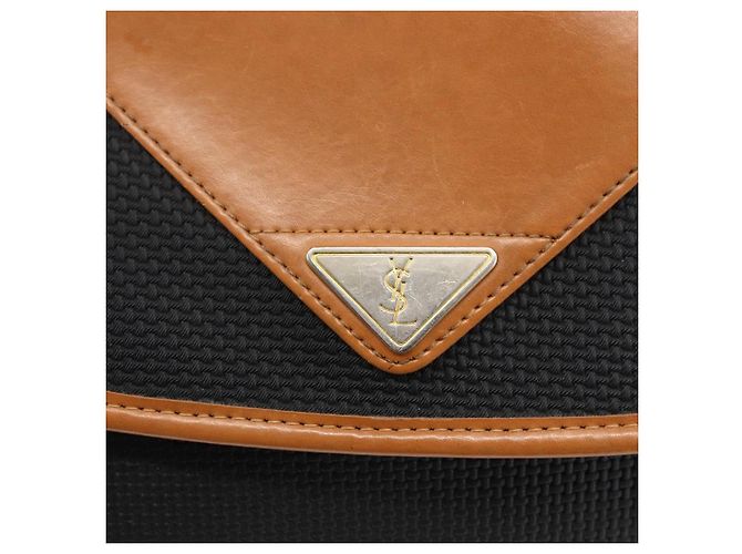 Borsa a Spalla SAINT LAURENT PVC Nero Oro Auth fm5208 D'oro - vista 17
