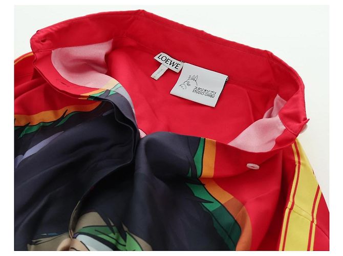 LOEWE - Polo Studio Ghibli Il Castello Errante Seta Rossa Auth 166935SM Rosso - vista 10