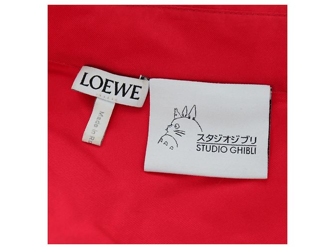 LOEWE - Polo Studio Ghibli Il Castello Errante Seta Rossa Auth 166935SM Rosso - vista 11