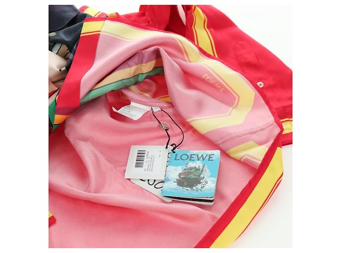 LOEWE - Polo Studio Ghibli Il Castello Errante Seta Rossa Auth 166935SM Rosso - vista 12