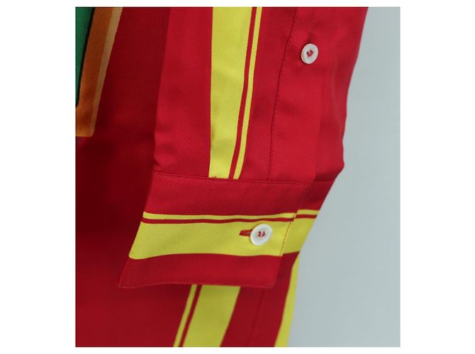 LOEWE - Polo Studio Ghibli Il Castello Errante Seta Rossa Auth 166935SM Rosso - vista 4