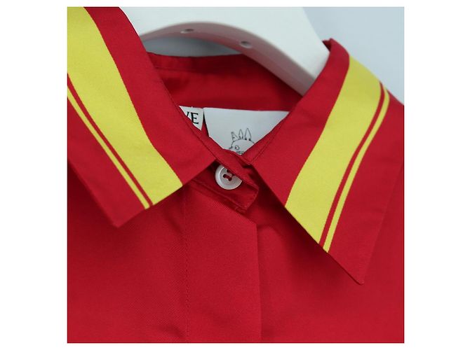 LOEWE - Polo Studio Ghibli Il Castello Errante Seta Rossa Auth 166935SM Rosso - vista 9